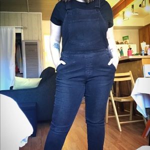 Soft Black Overalls